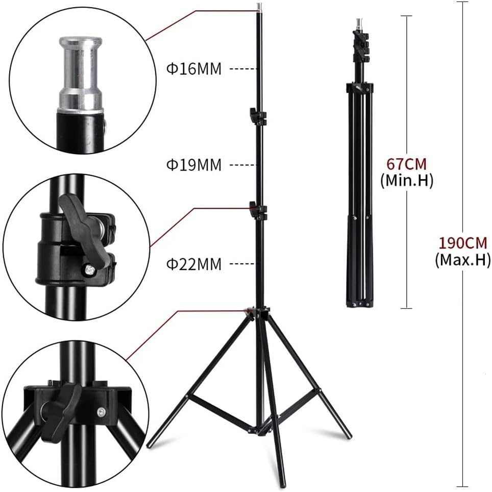 Photography Photo Studio Softbox Lighting Kit with 2x3M Backdrop Frame 4 Pcs 2M Tripod Stand