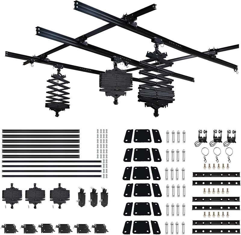 DATOUBOSS 158" x197" Studio Ceiling Rail System Pantograph Photography 4.0Mx5.0M Studio Rail Lighting System Pantograph Studio Arm 43-200CM Studio Ceiling Rail System Photography (4.0x5.0M-A1)