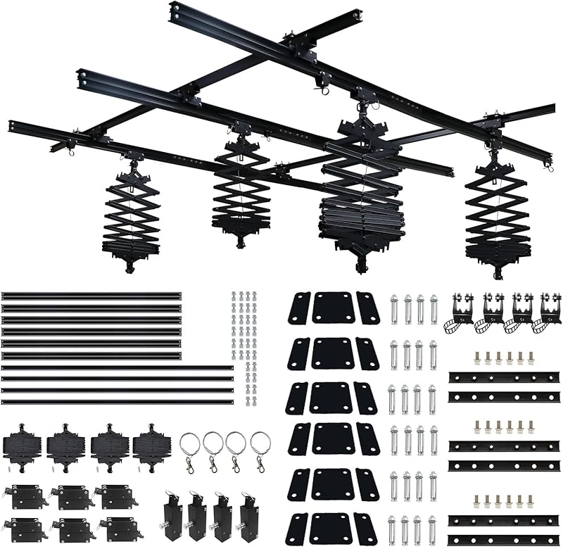 DATOUBOSS 158" x197" Studio Ceiling Rail System Pantograph Photography 4.0Mx5.0M Studio Rail Lighting System Pantograph Studio Arm 43-200CM Studio Ceiling Rail System Photography (4.0x5.0M-A1)