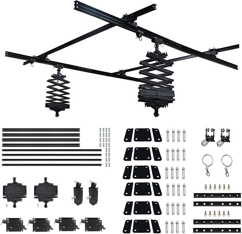 DATOUBOSS 158" x197" Studio Ceiling Rail System Pantograph Photography 4.0Mx5.0M Studio Rail Lighting System Pantograph Studio Arm 43-200CM Studio Ceiling Rail System Photography (4.0x5.0M-A1)