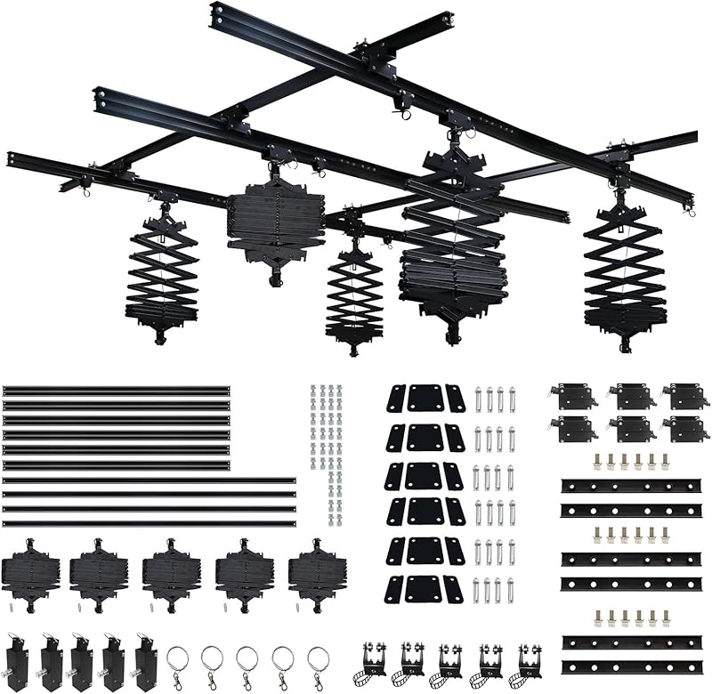 DATOUBOSS 158" x197" Studio Ceiling Rail System Pantograph Photography 4.0Mx5.0M Studio Rail Lighting System Pantograph Studio Arm 43-200CM Studio Ceiling Rail System Photography (4.0x5.0M-A1)