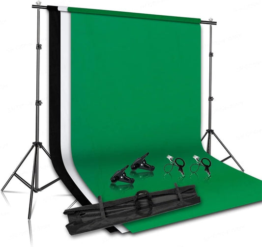 2.6 * Photography Background Stand Kit with Adjustable Stand Support System Backdrops for Photo Green Screen Frame